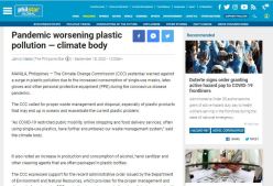 Pandemic worsening plastic pollution — climate body
